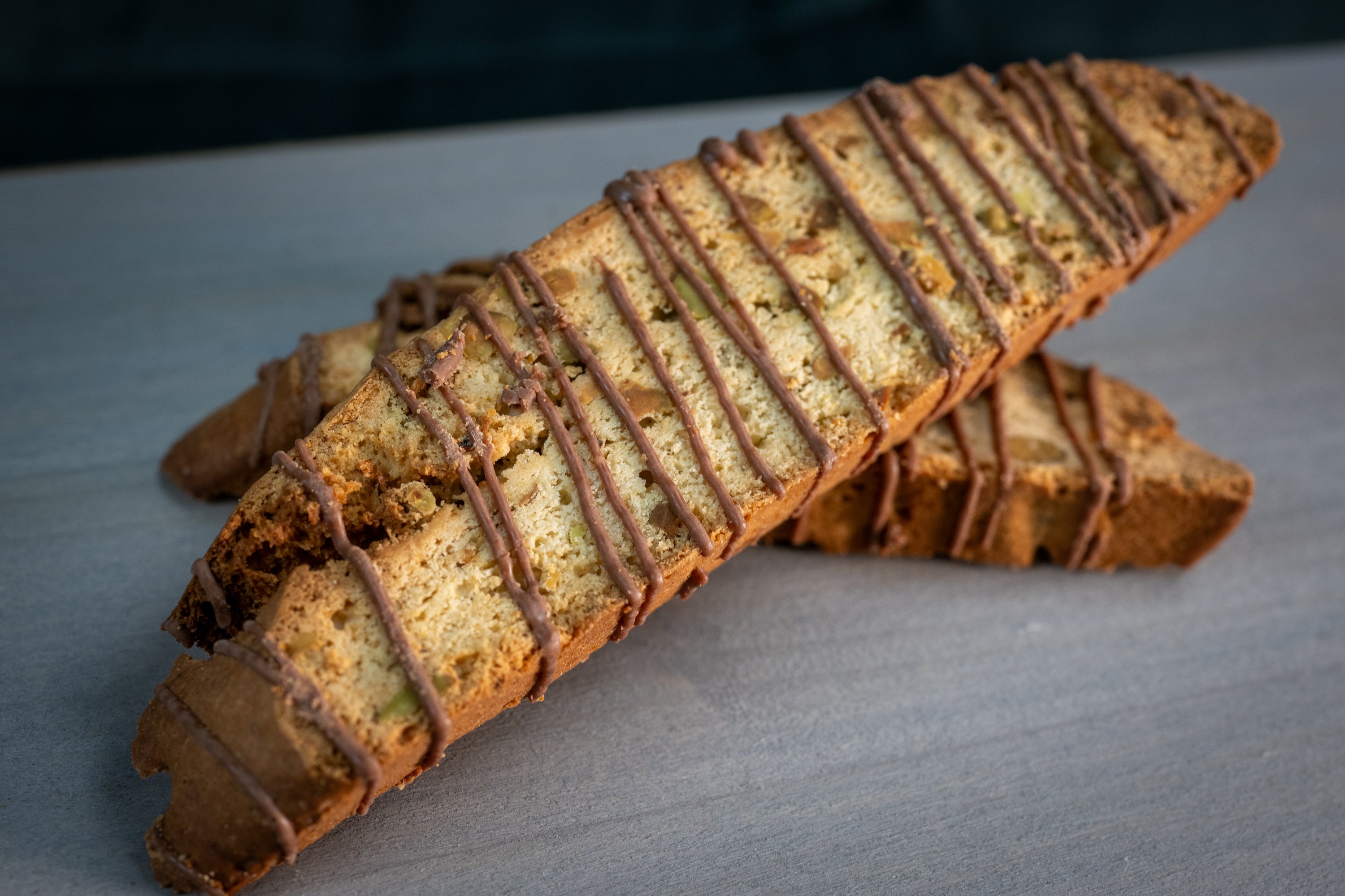Baked Delignts Box, Pistachio Milk Chocolate Biscotti