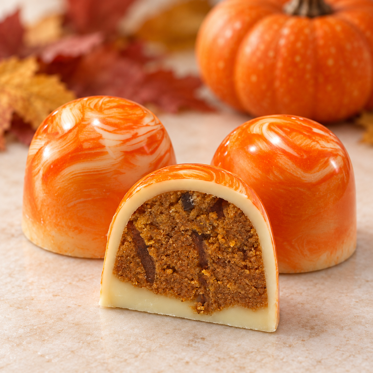 Pumpkin Pie White Chocolate Bon Bon Secondary image