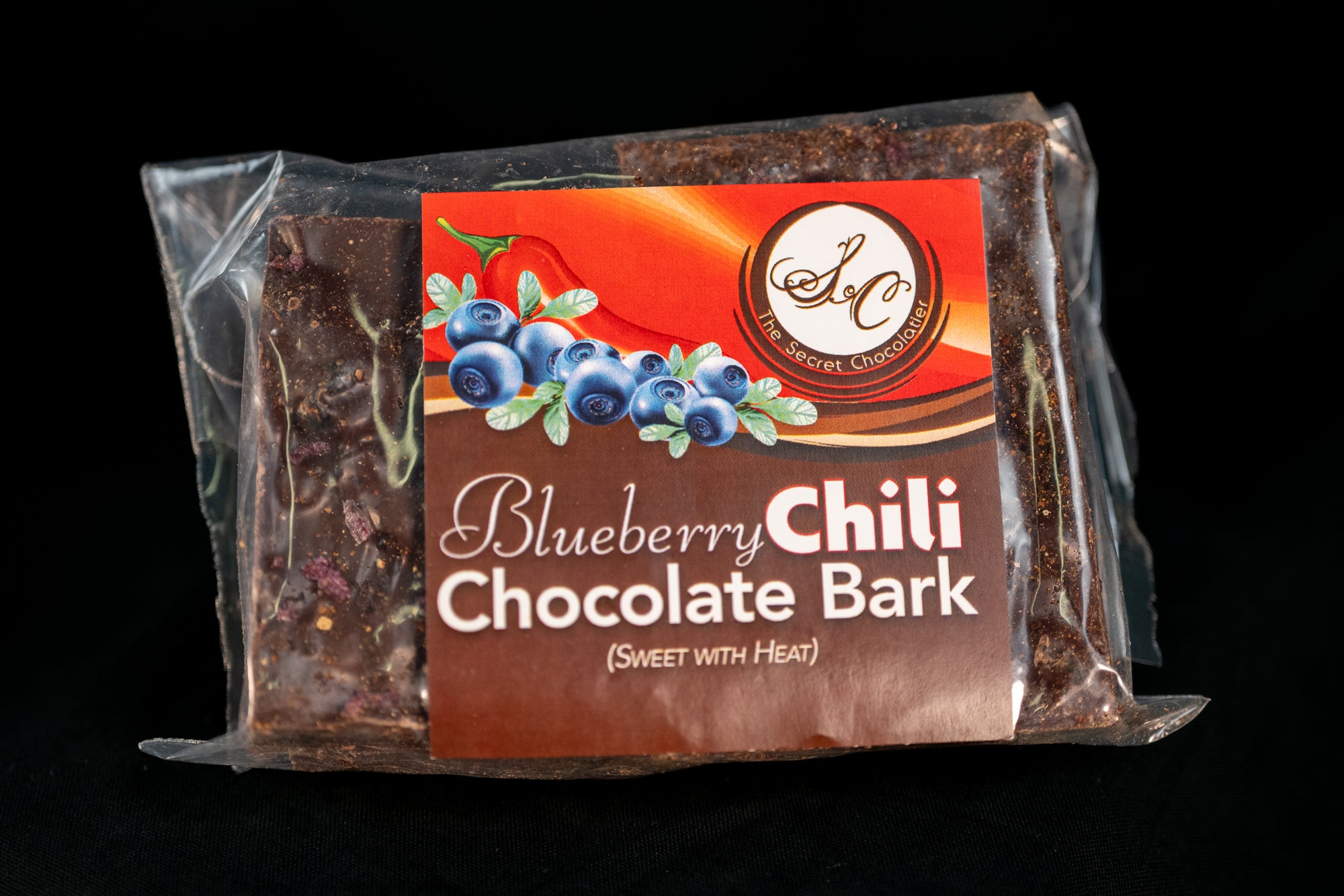 The Secret Chocolatier's Blueberry Chili Chocolate Bark