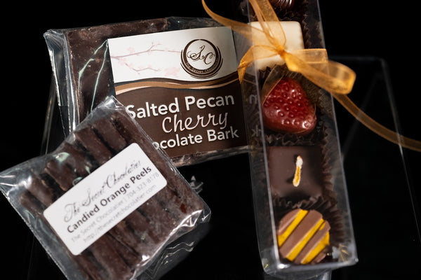 Chocolate Fruit Classics, Orange, Pecan, BonBon's and Truffles