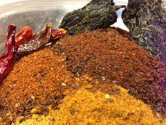 The Spices of Blueberry Chili Chocolate Bark, Ancho, Serrano, Guanjillo Peppers