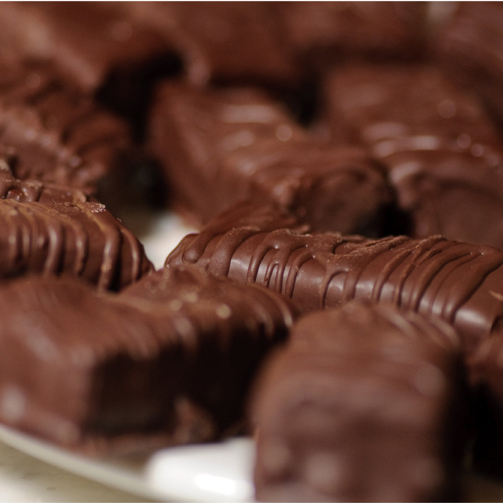 Chocolate Brownie Bites on a Platter Main image