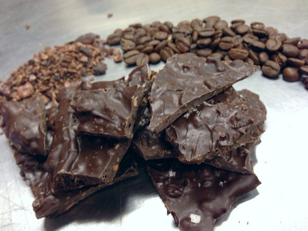 Chocolate Espresso and Cacao Nib Bark