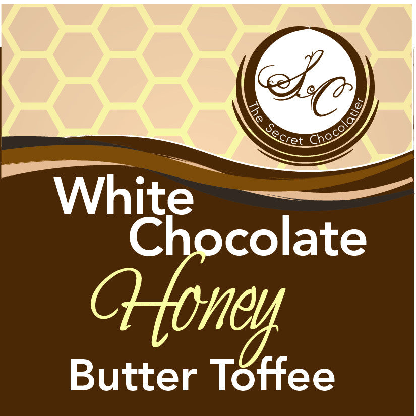 White Chocolate Cloister Honey Toffee product label.