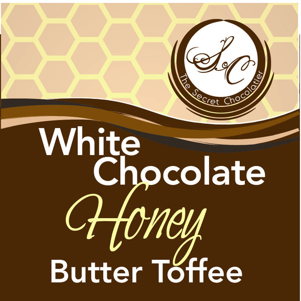 White Chocolate Cloister Honey Toffee product label.