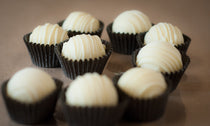 White Chocolate Truffles Swirling